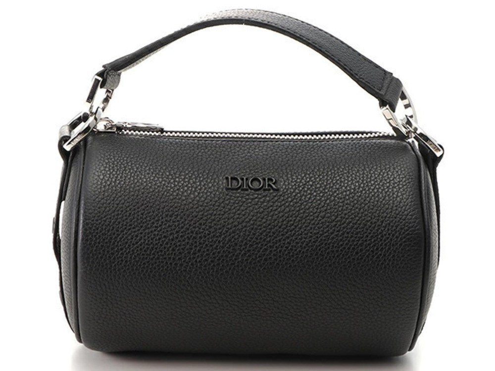 Christian Dior Roller Shoulder Bag Black Leather